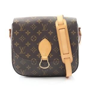 Louis Vuitton Saint Cloud Shoulder Bag Canvas Leather Monogram Brown